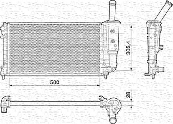 MAGNETI MARELLI radiatorius, variklio aušinimas 350213197000